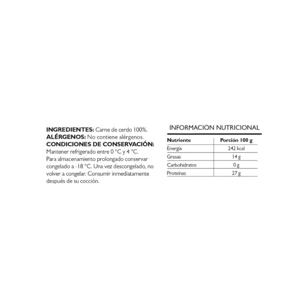 Lonjas de cerdo Pruébalo (1 kg / 2.2 lb) - Miniatura 3