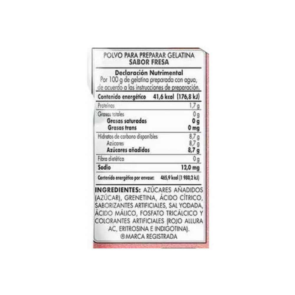 Gelatina sabor fresa D'Gari (120 g / 4.2 oz) - Miniatura 3