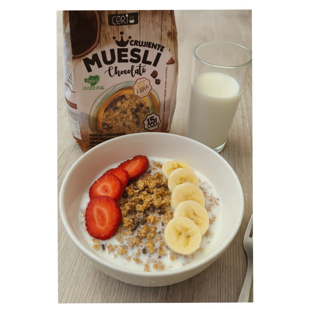 Cereal Muesli crujiente con chocolate Ceridés (500 g / 1.1 lb) - Miniatura 4