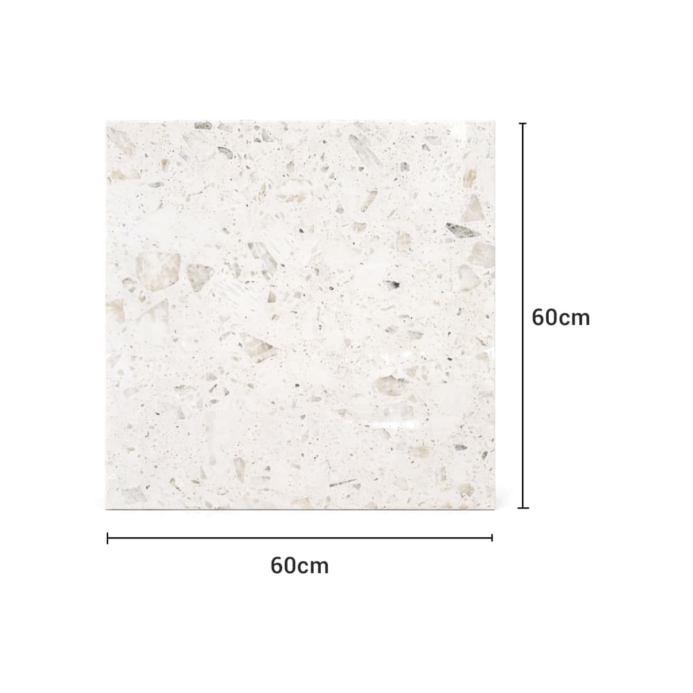 Caja de losas mosaico plateado pulido de porcelana esmaltada 600 mm x 600 mm Malu 363-LT (4 U) - Miniatura 3