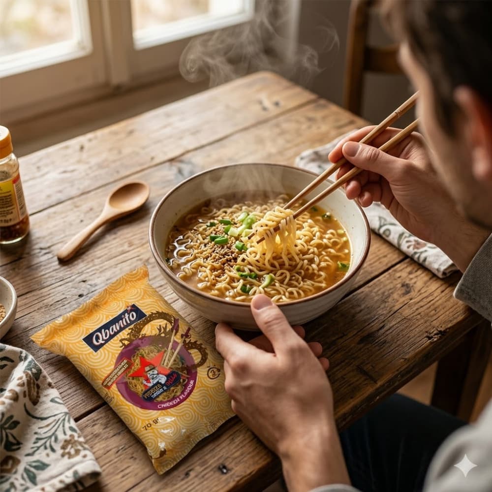 Sopa instantánea de fideos sabor a pollo Qbanito (70 g / 2.47 oz) - Miniatura 4