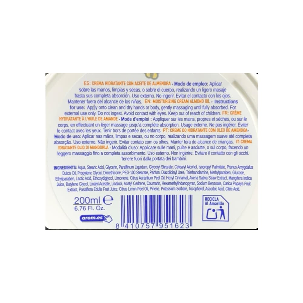 Crema hidratante con aceite de almendra Nuky (200 ml) - Miniatura 6