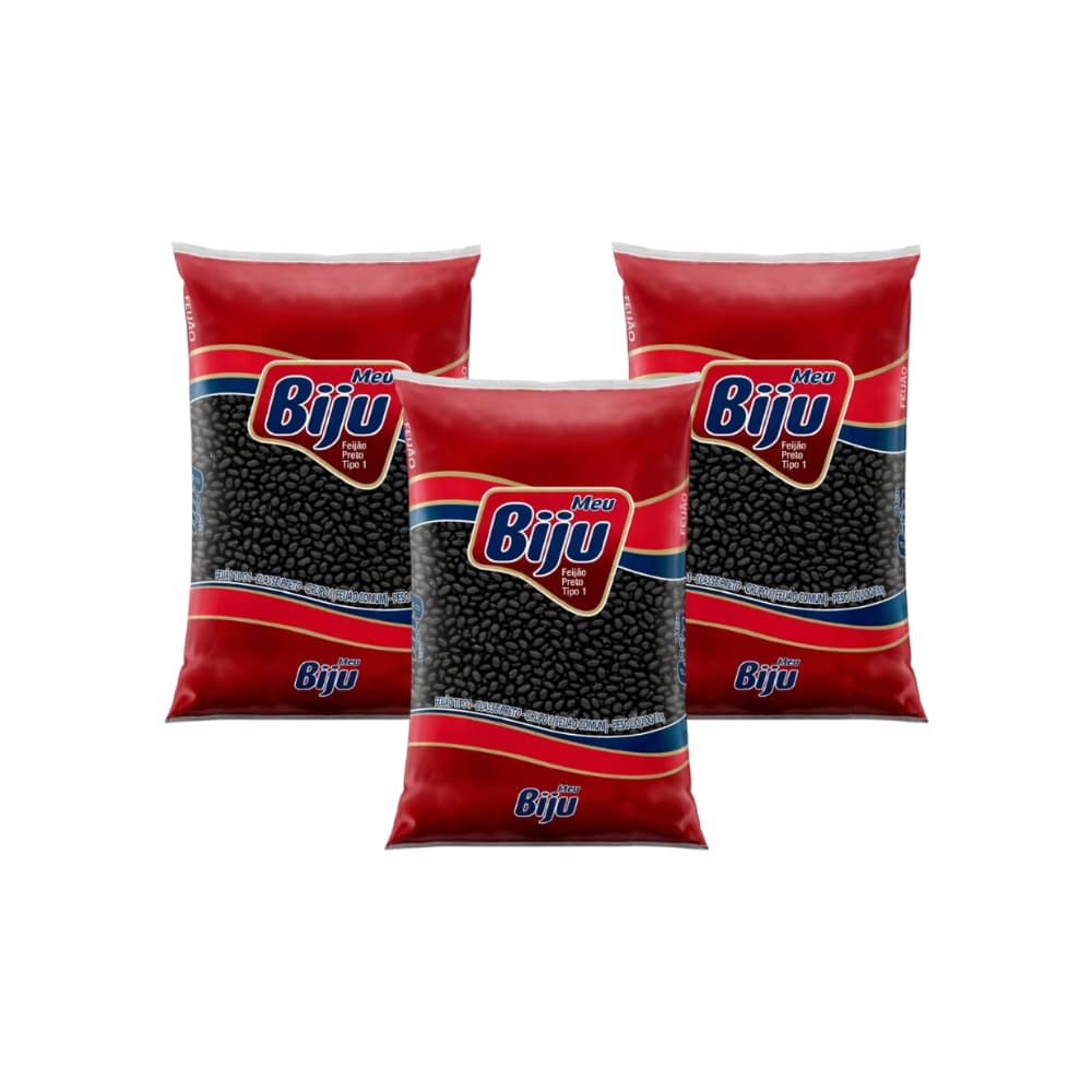 Frijoles negros MEU BIJU (3 x 1 kg / 2.2 lb) - Imagen 1