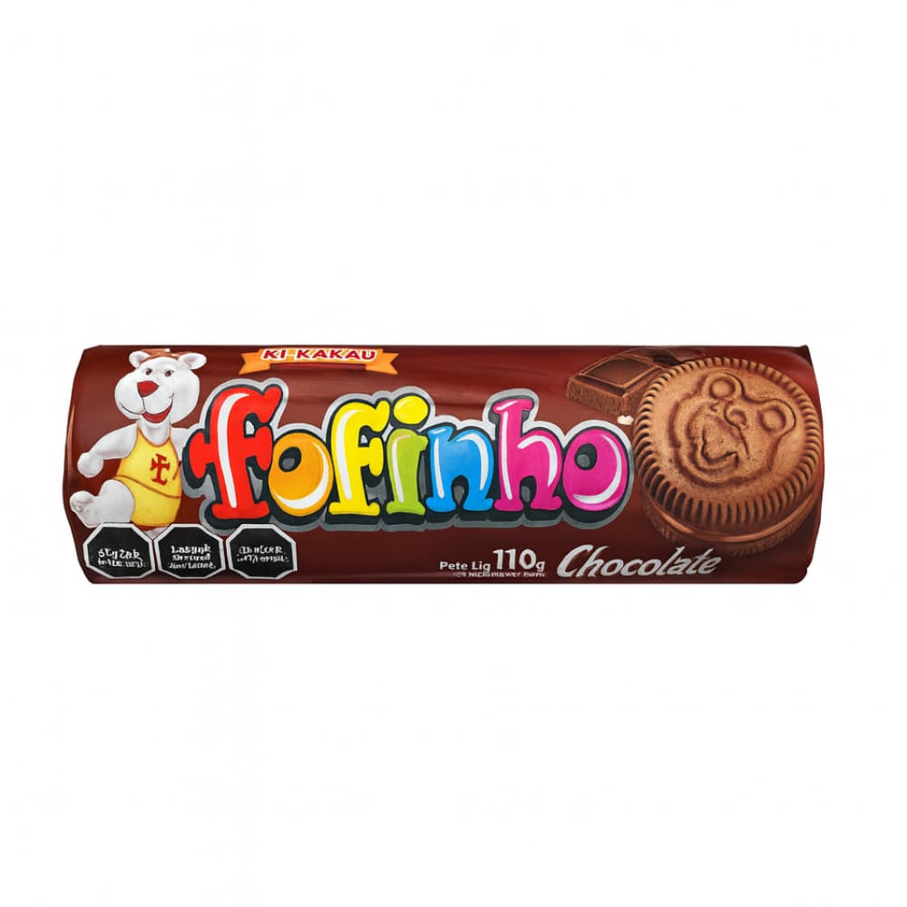 Galletas de chocolate rellenas con crema de chocolate Fofinho (110 g / 3.9 oz) - Imagen 1