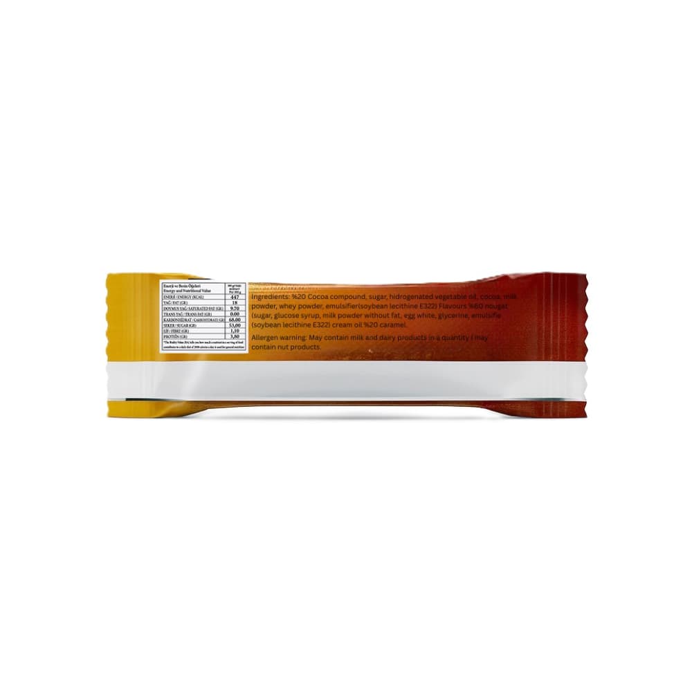 Barra de chocolate rellena de caramelo Nuga Erdem (18 g) - Miniatura 3