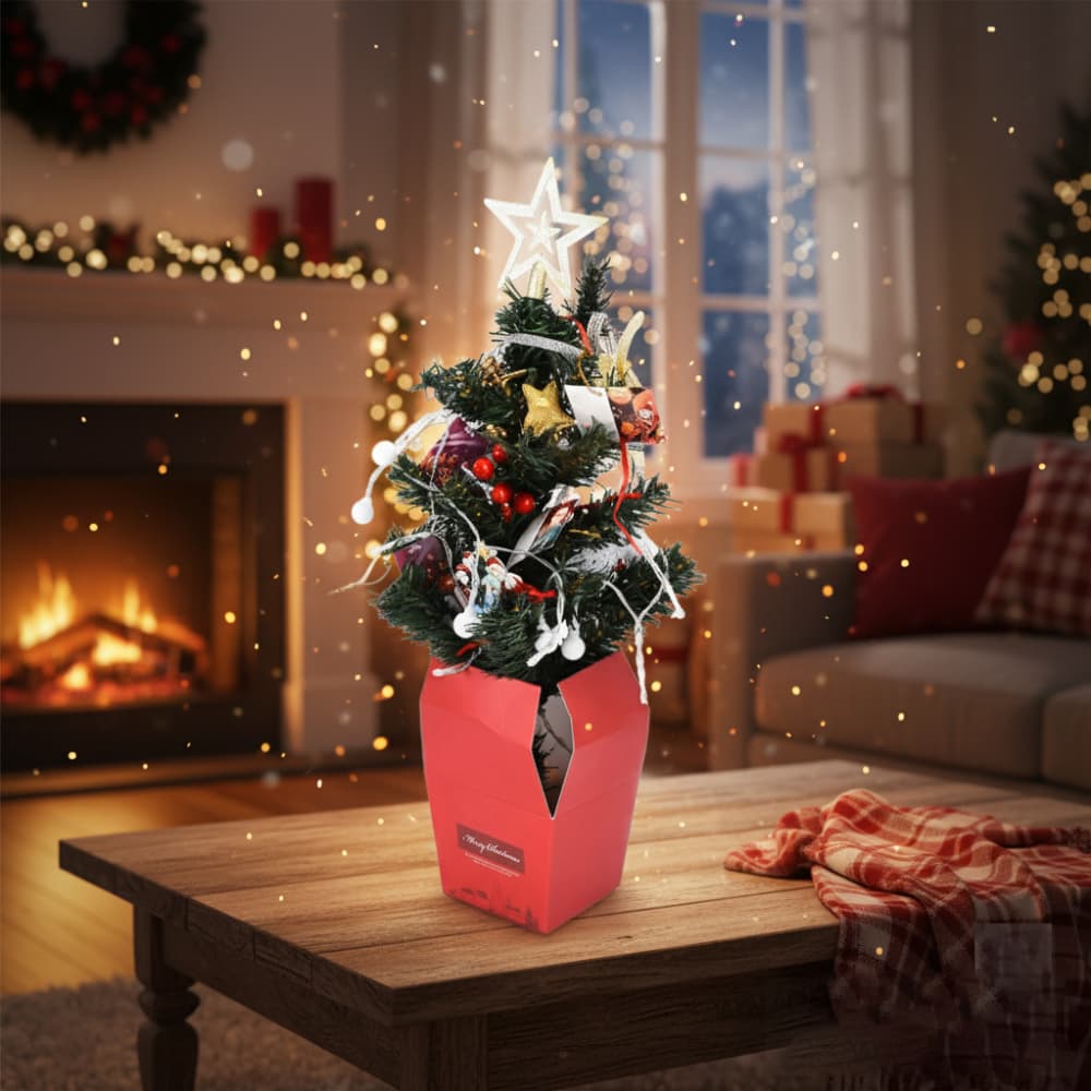 Mini árbol de navidad Merry Christmas - Miniatura 4