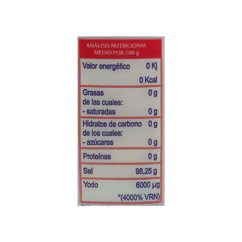 Sal yodada Bueno (1 kg / 2.2 lb) - Miniatura 3