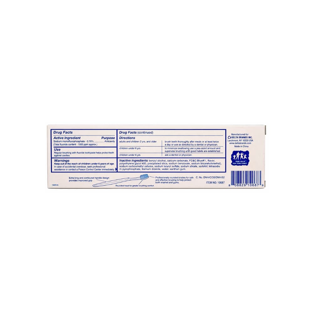 Pasta dental con flúor anticaries y cepillo dental Lucky (181 g / 6.4 oz) - Miniatura 3