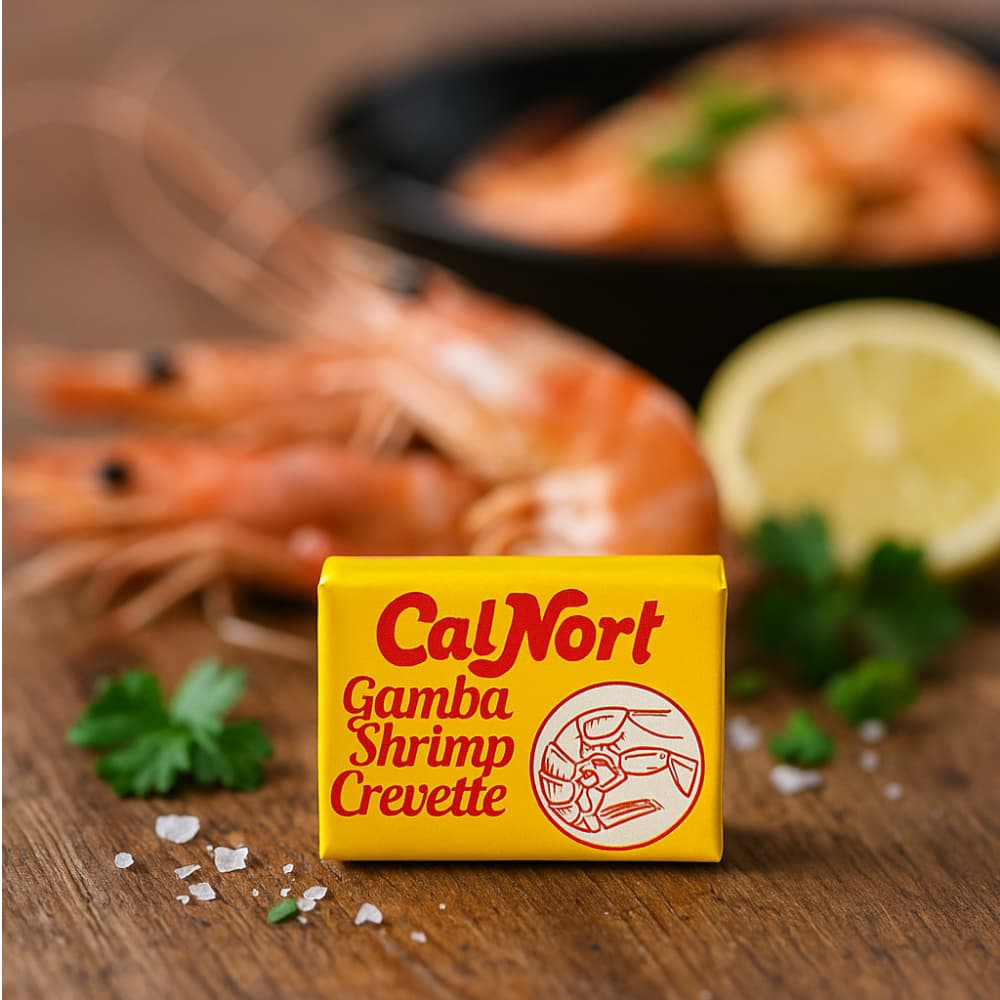 Cubo -pastilla- de caldo de gamba Calnort (10 g) - Miniatura 3
