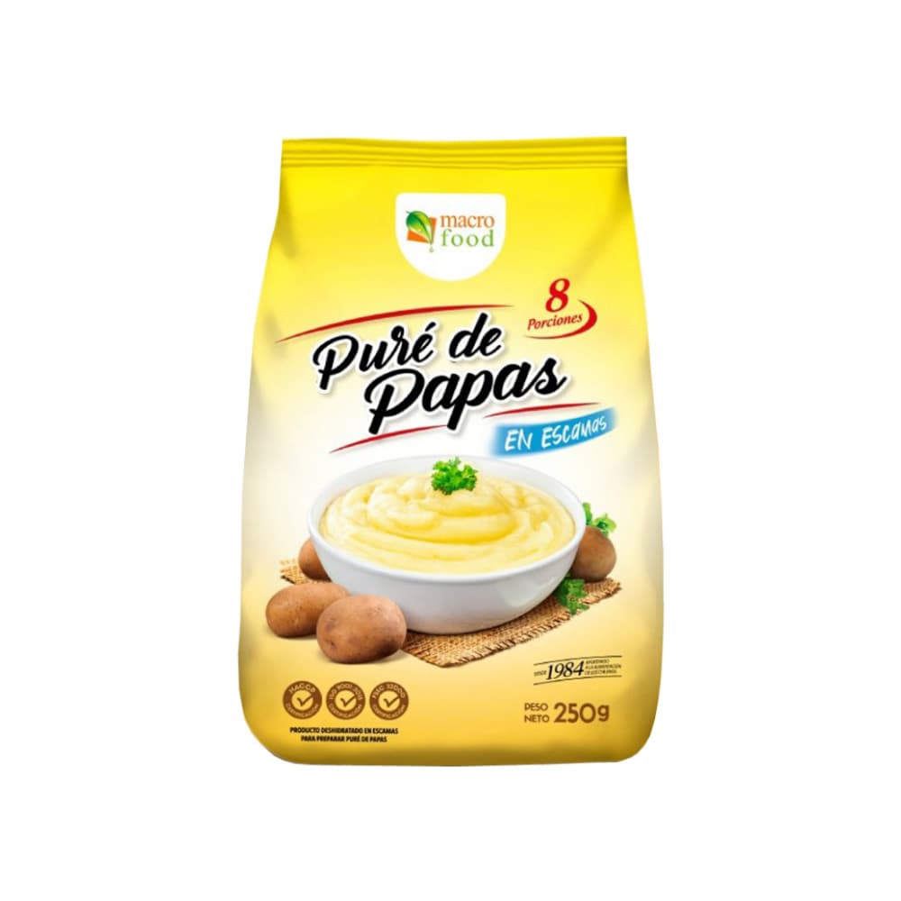Puré de papa en escamas Macro Food (250 g / 8.81 oz) - Miniatura 1