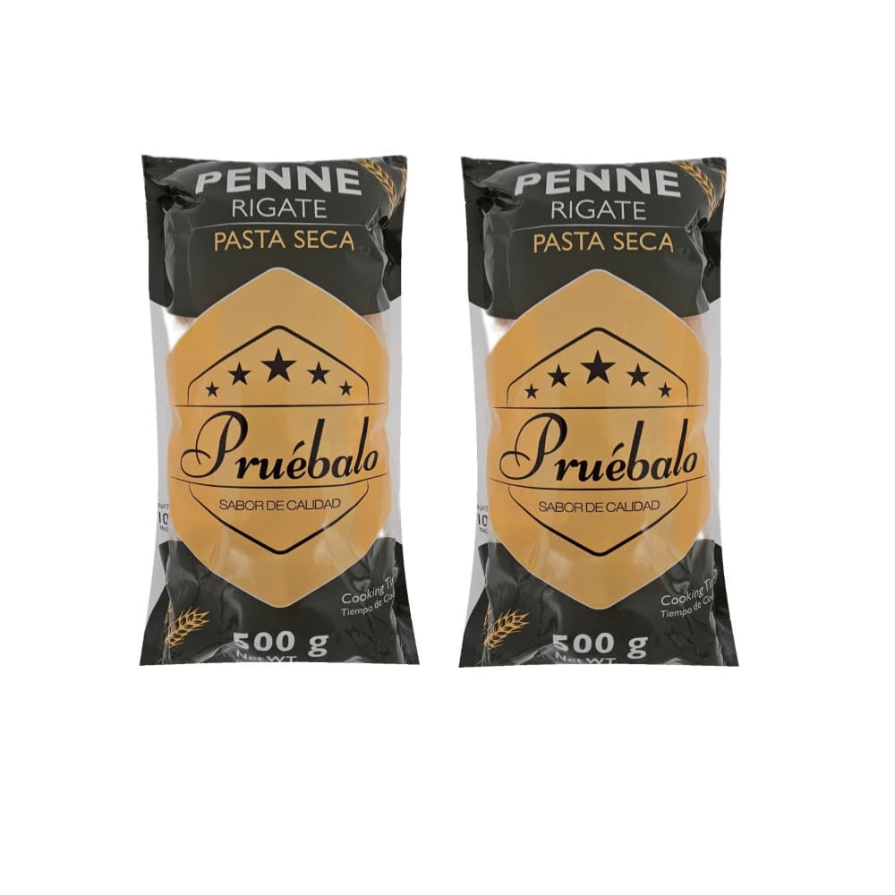Pastas cortas -Penne Rigate- Pruébalo (2 x 500 g / 1.10 lb) - Imagen 1