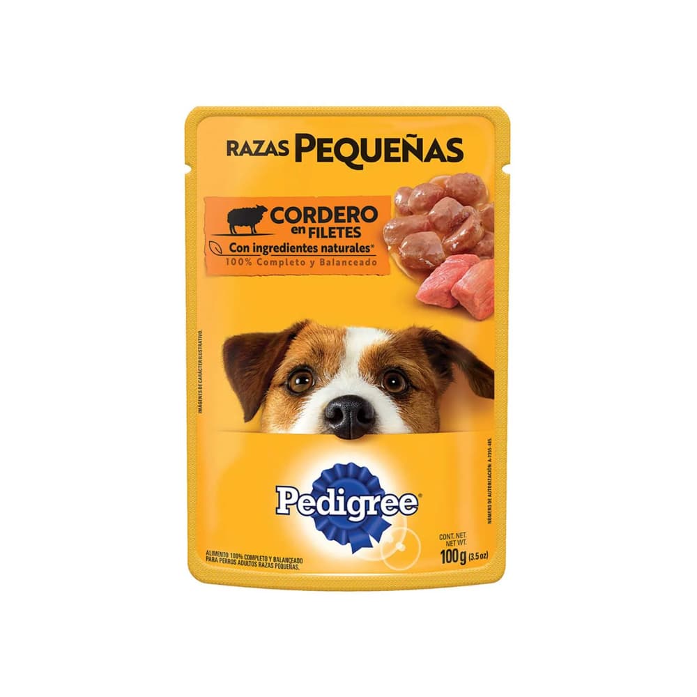 Comida para perros razas pequeñas sabor cordero en filete Pedigree (100 g / 3.5 oz) - Miniatura 3