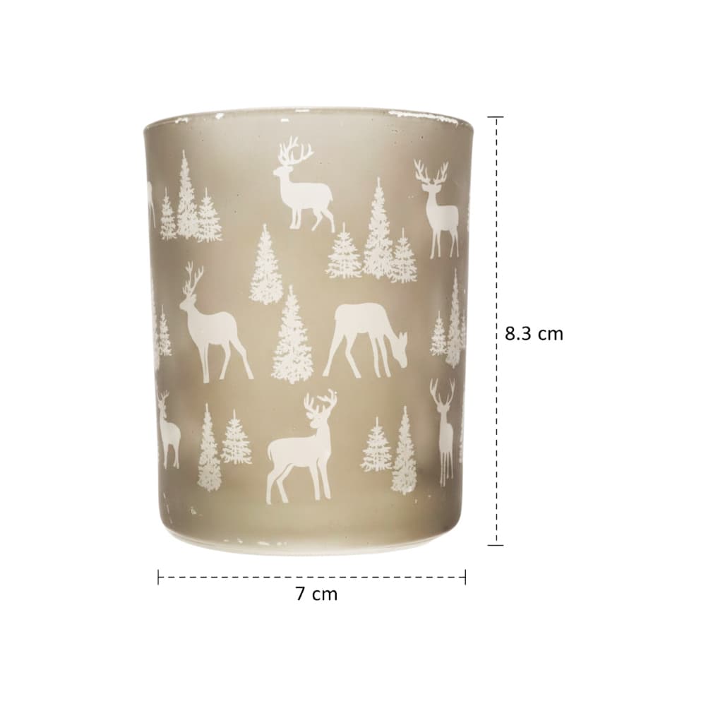 Portavela de cristal con motivos navideños 7 cm x 8.3 cm Casa y Menaje - Miniatura 2