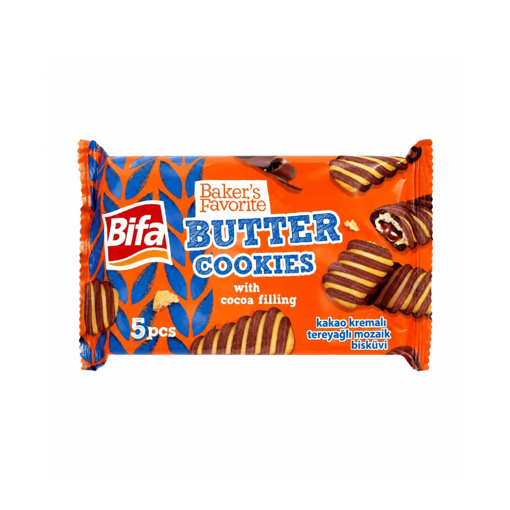 Galletas de mantequilla con relleno de cacao Bifa (100 g / 3.52 oz) - Miniatura 1