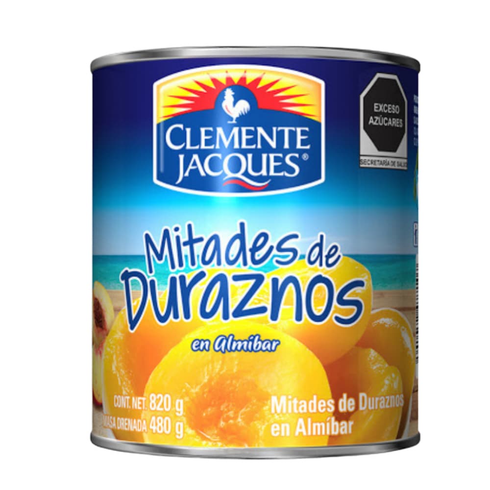 Mitades de durazno en almíbar Clemente Jacques (820 g / 1.81 lb) - Imagen 1