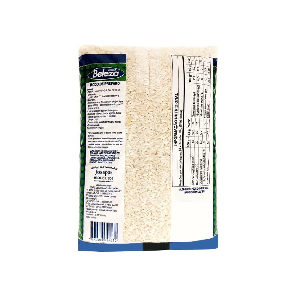 Arroz tipo 2 Beleza (1 kg / 2.20 lb) - Miniatura 3