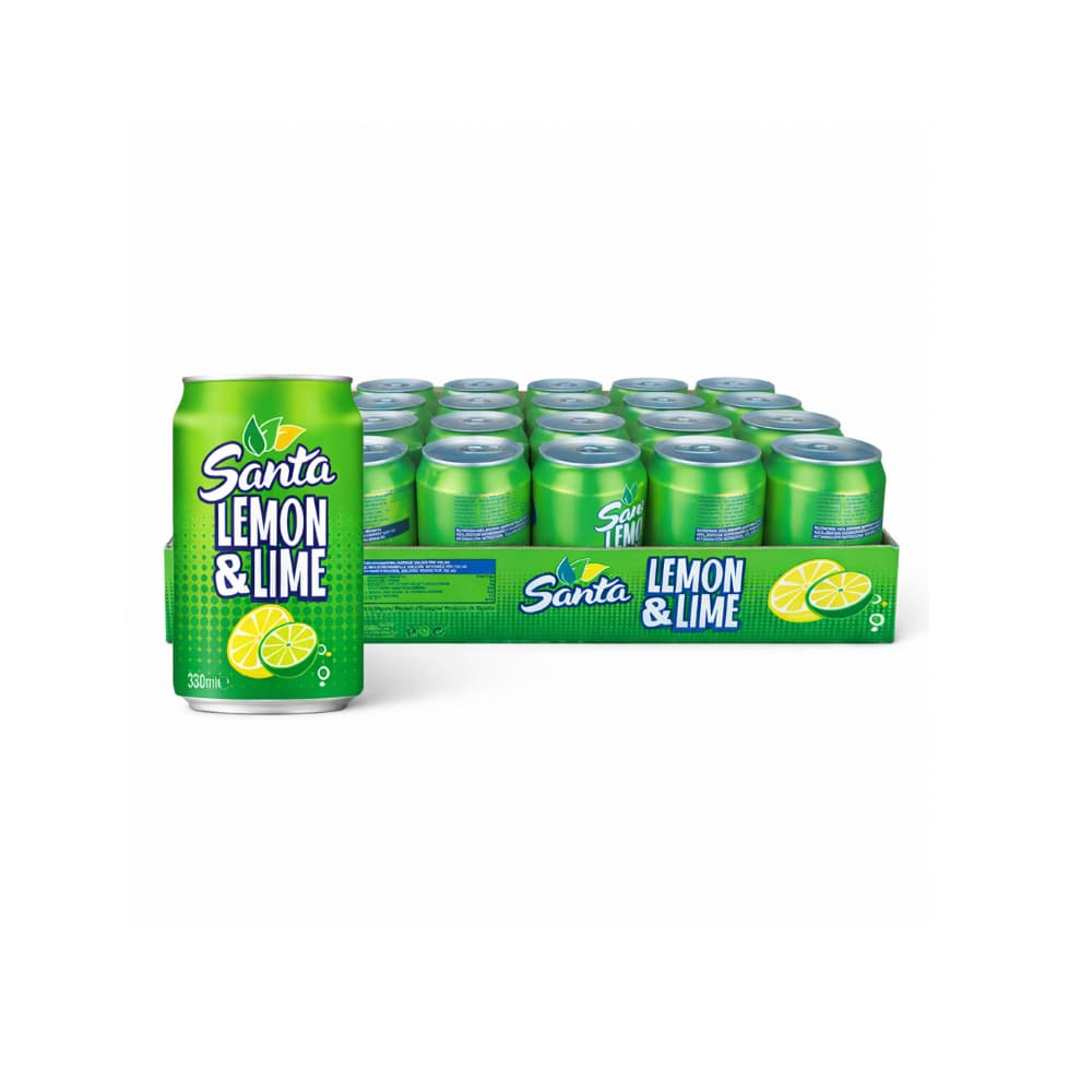 Refresco gaseado de limón y lima Santa (24 x 330 ml) - Miniatura 1