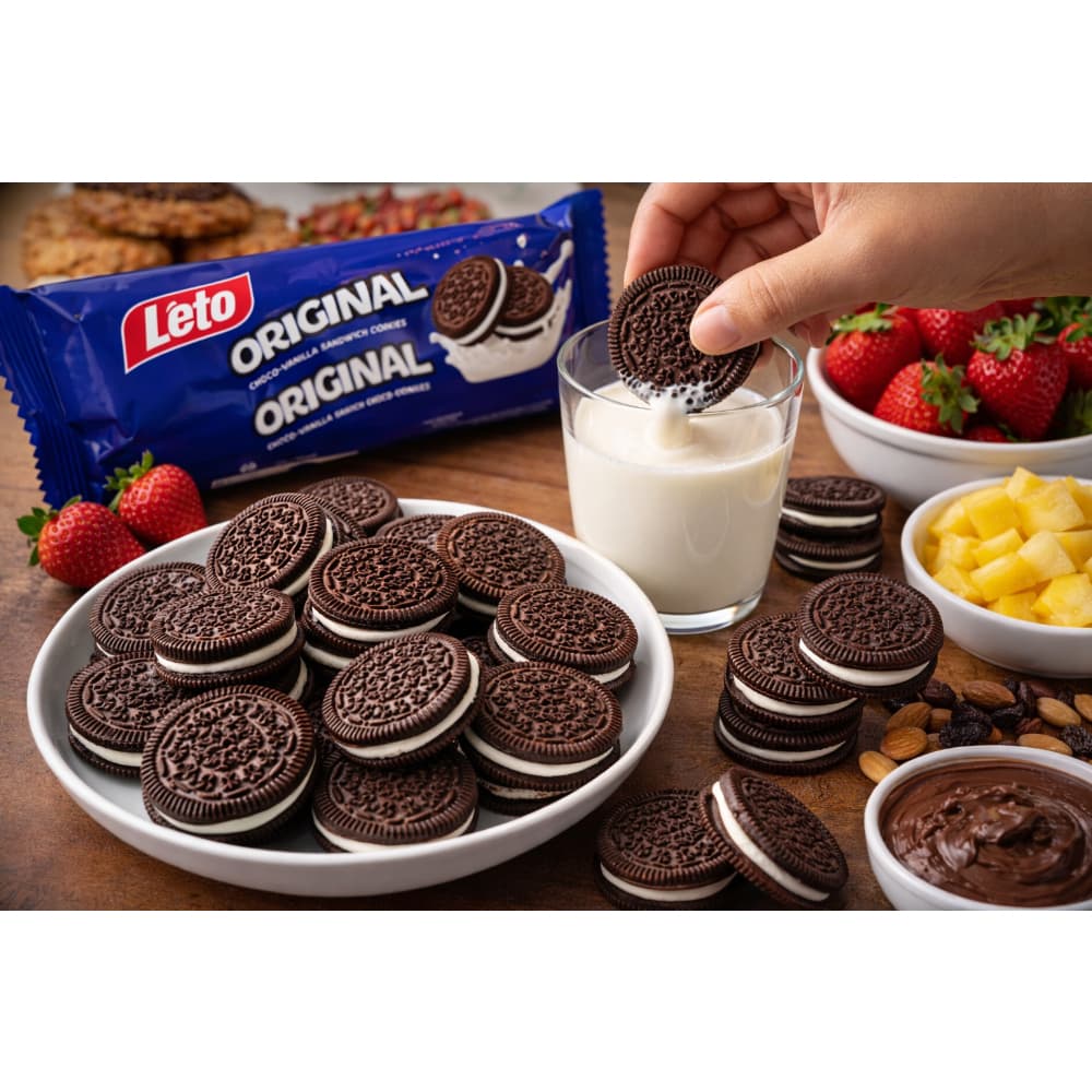 Galletas sándwich original de chocolate y vainilla Leto (160 g / 5.6 oz) - Miniatura 4