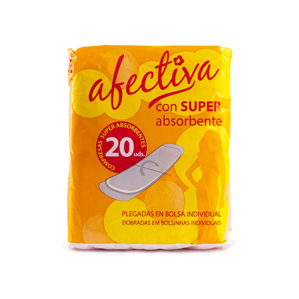 Compresas sanitarias súper absorbentes Afectiva (20 U) - Miniatura 3