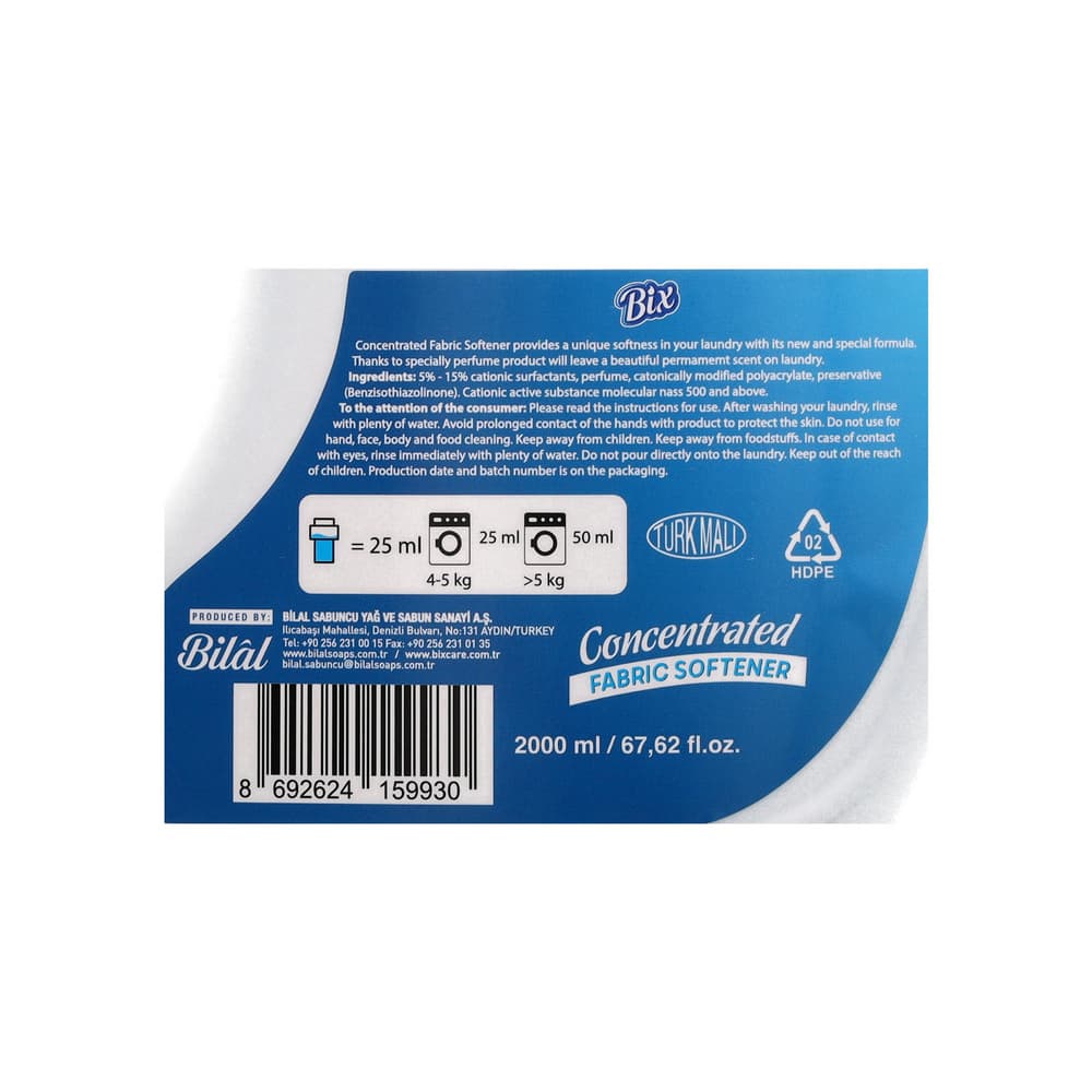 Suavizante concentrado para ropa Bix (2 L) - Miniatura 3