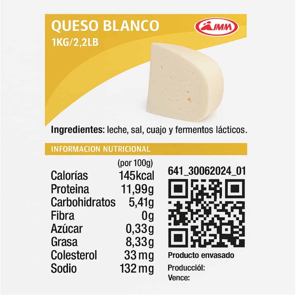 Queso blanco Jimm (1 kg / 2.2) - Miniatura 5