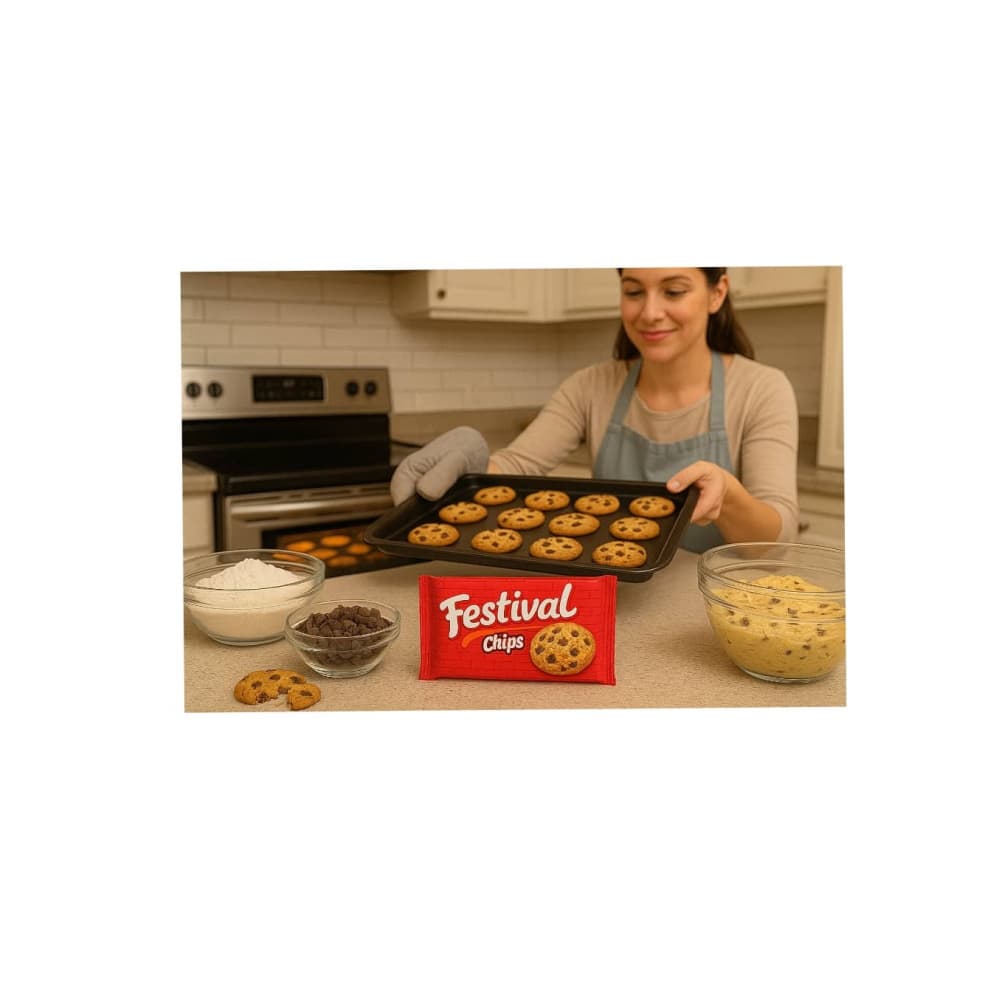 Galletas dulces rellenas de chocolate Festival Chips (240 g / 8.47 oz) - Miniatura 2