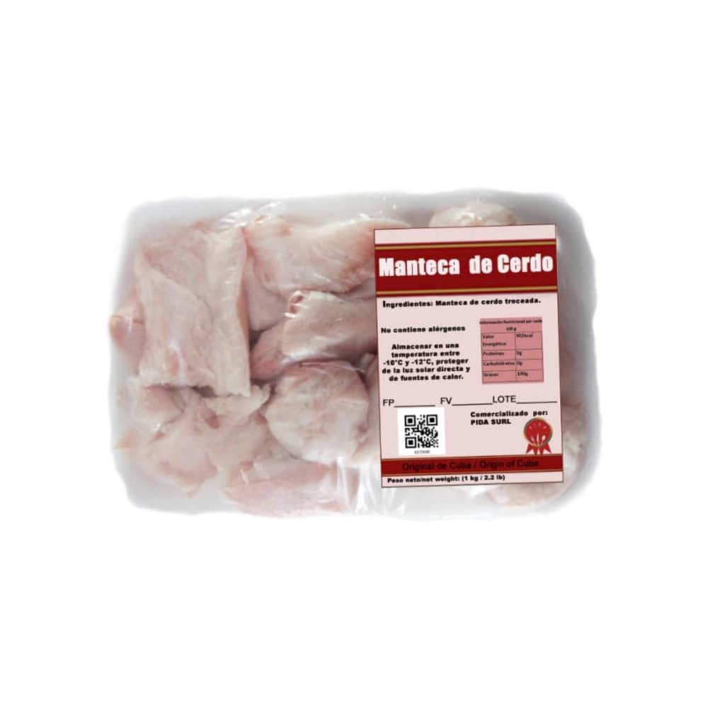 Manteca de cerdo Pida (1 Kg / 2.2 lb) - Imagen 1