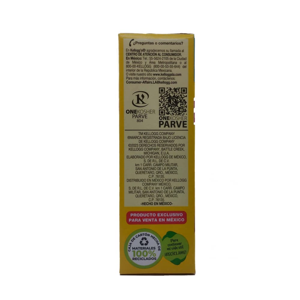 Cereal maíz inflado y endulzado adicionado con vitaminas y hierro Kellogg´s (30 g / 1.05 oz) - Miniatura 3