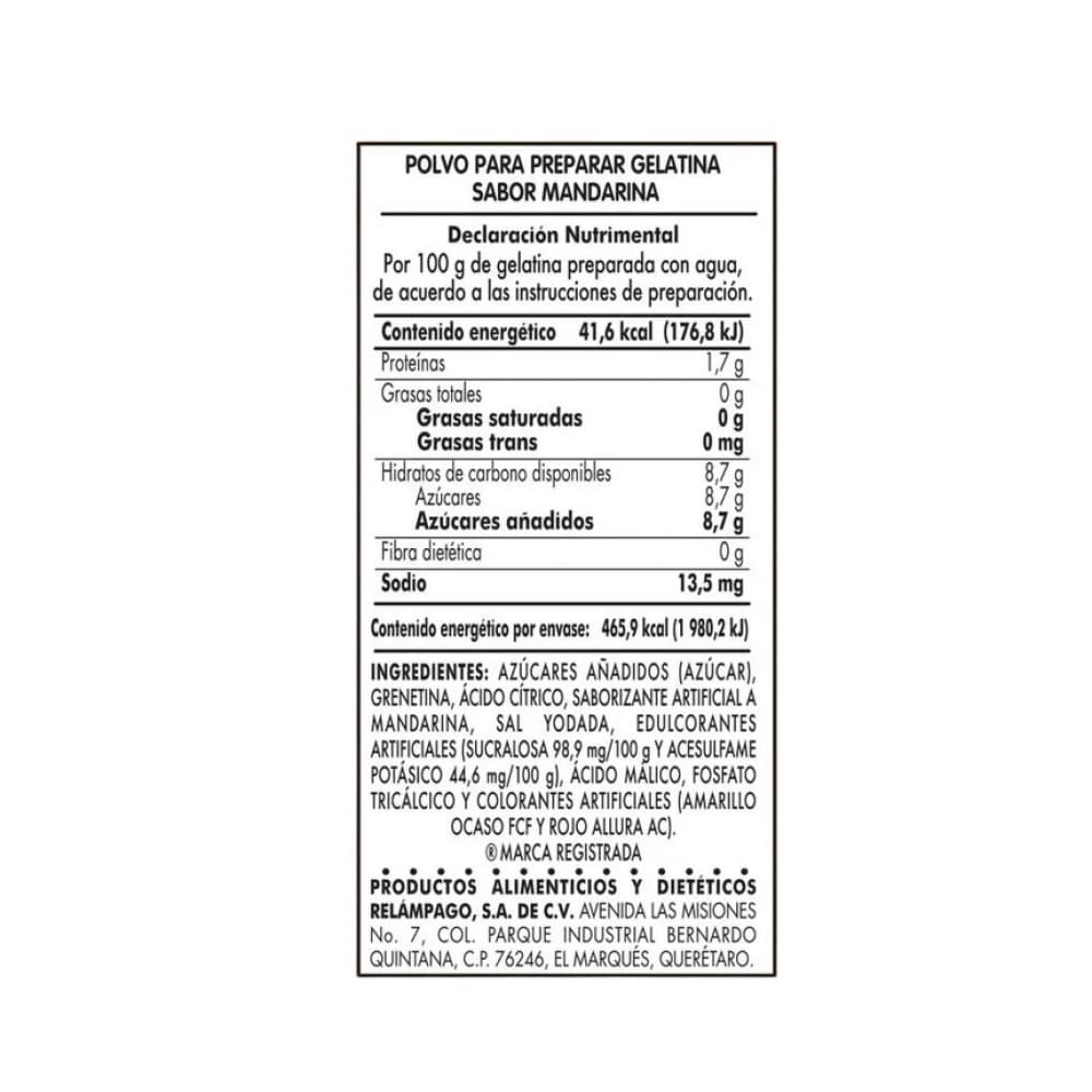 Gelatina sabor mandarina D'Gari (120 g / 4.2 oz) - Miniatura 2