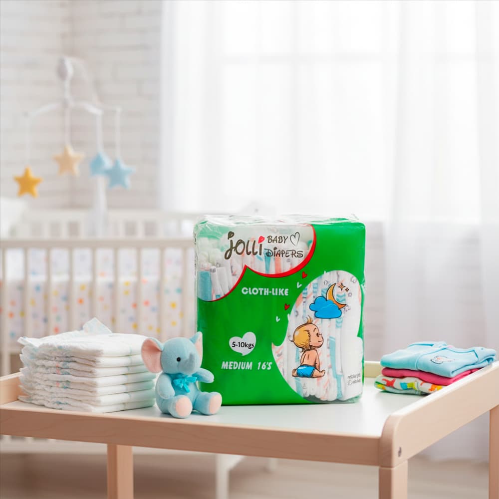 Pañales desechables para bebé talla M Jolli (16 U) - Miniatura 4