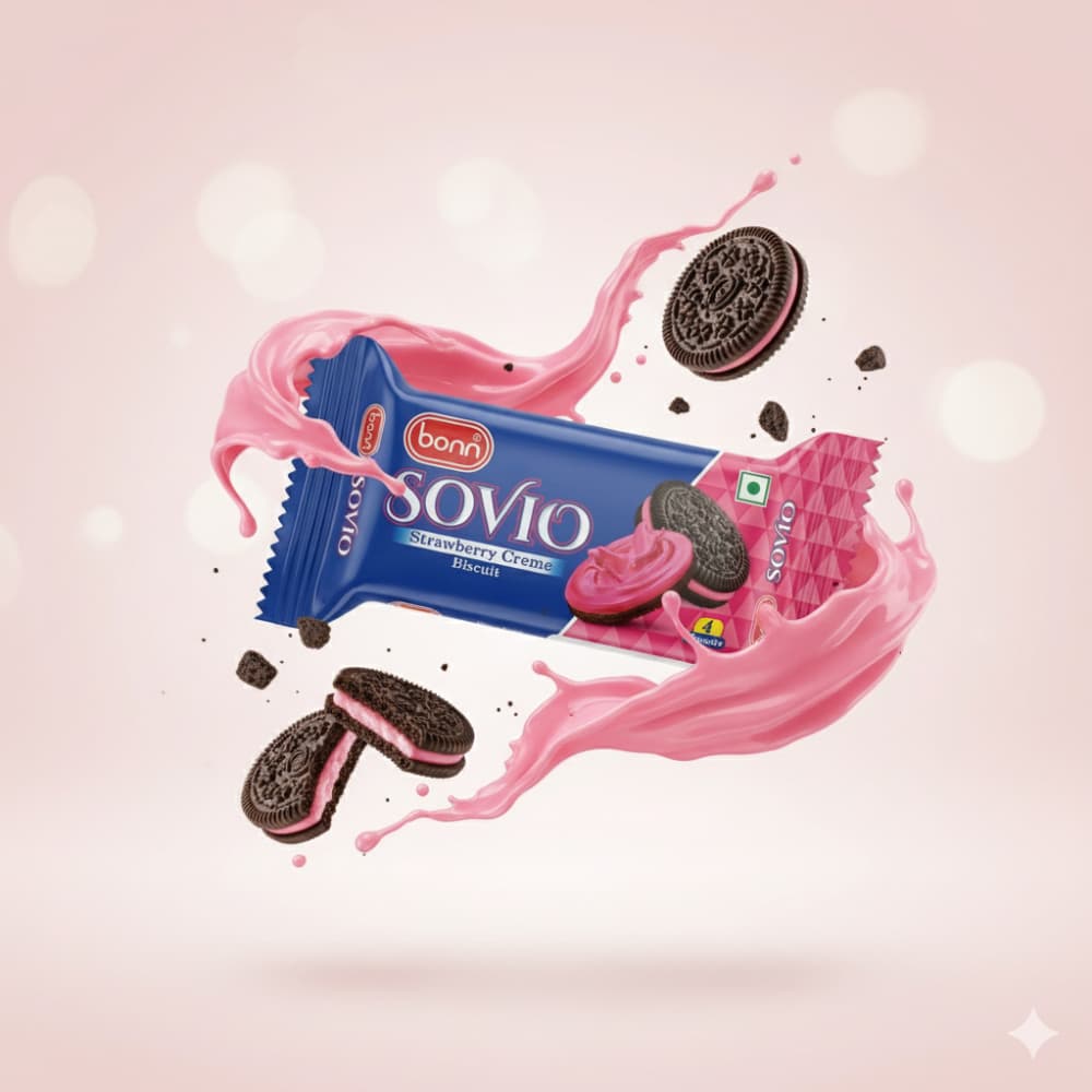 Galletas Sovio con crema de fresa Bonn (6 x 30 g / 1.06 oz) - Miniatura 4