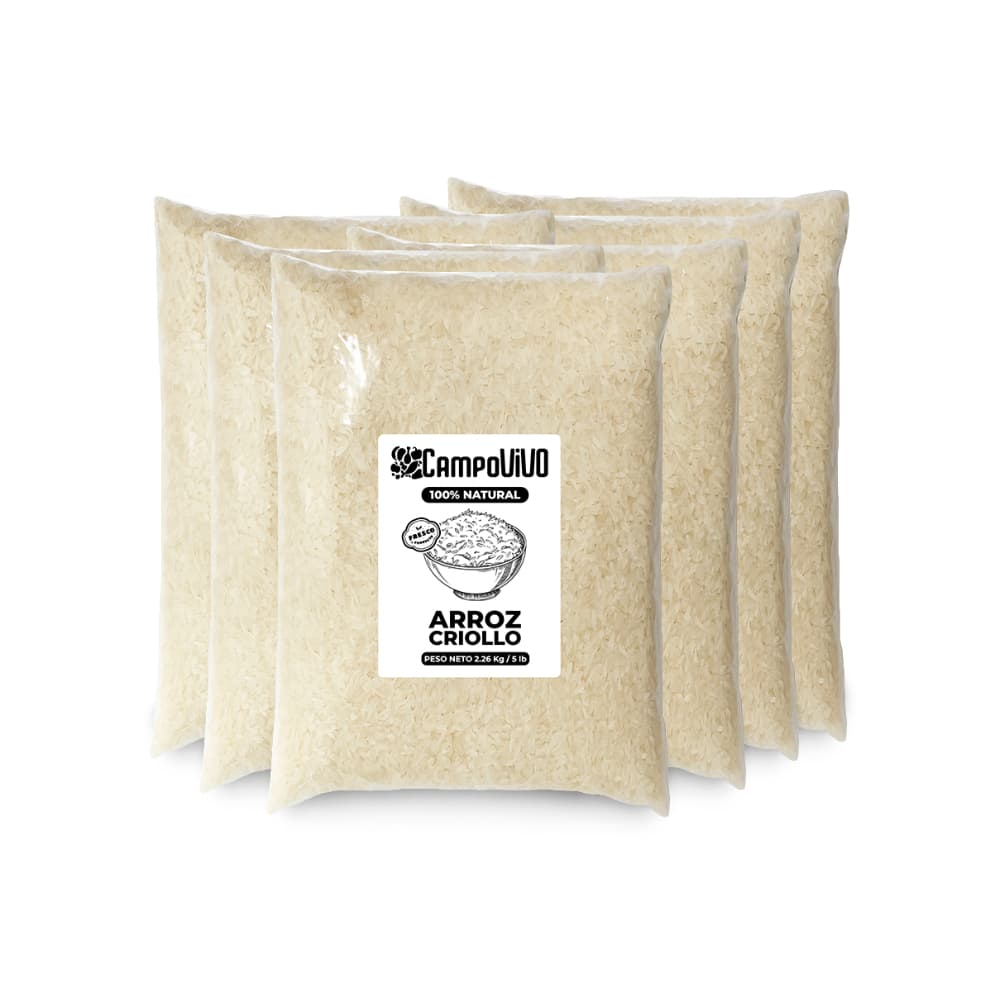 Arroz criollo Campo Vivo (6 x 2.26 kg / 5 lb) - Imagen 1