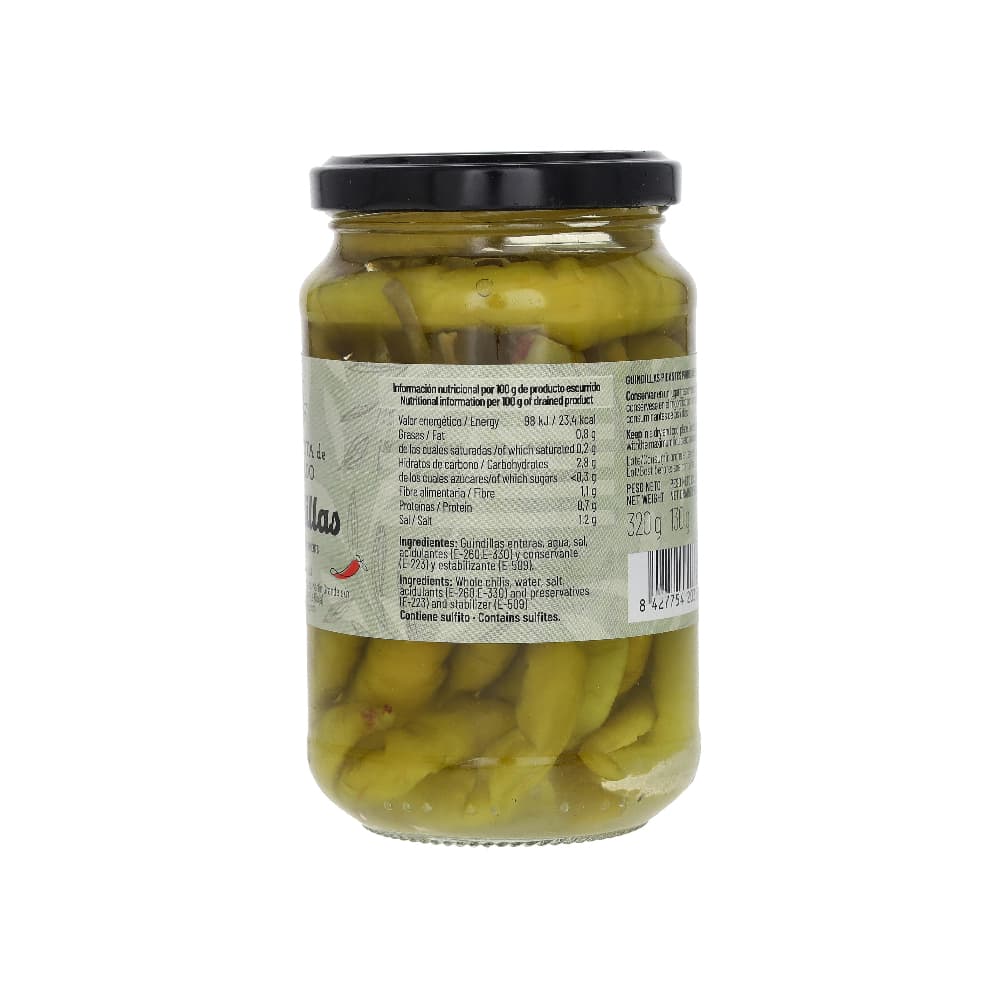 Guindillas picantes en vinagre primera calidad La Huerta de al Lado (320 g / 11.29 oz) - Miniatura 2
