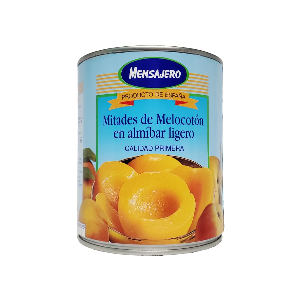 Mitades de melocotón en almíbar ligero Mensajero (840 g / 1.85 lb) - Imagen 1