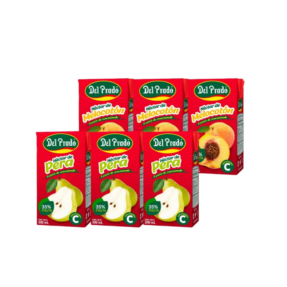 Néctar de melocotón Del Prado + Néctar de pera Del Prado - Imagen 1