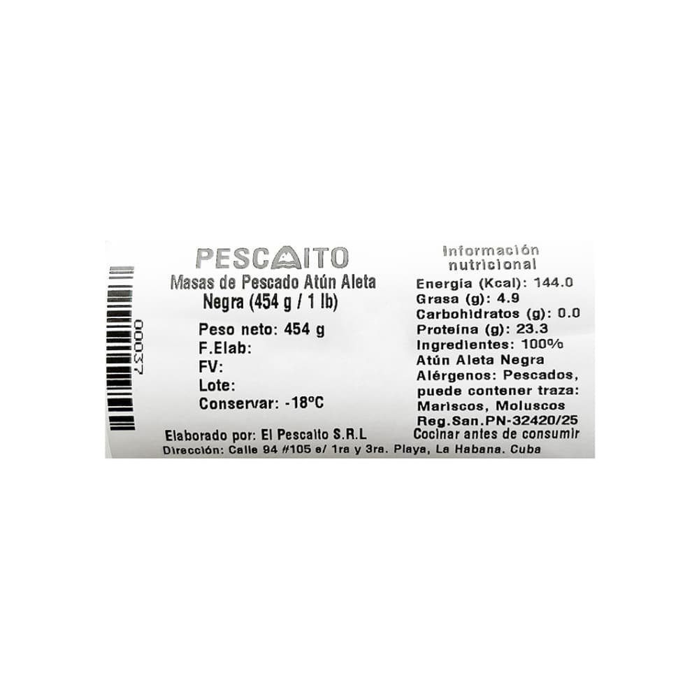 Masas de pescado Atún Aleta Negra Pescaito (454 g / 1 lb) - Miniatura 4