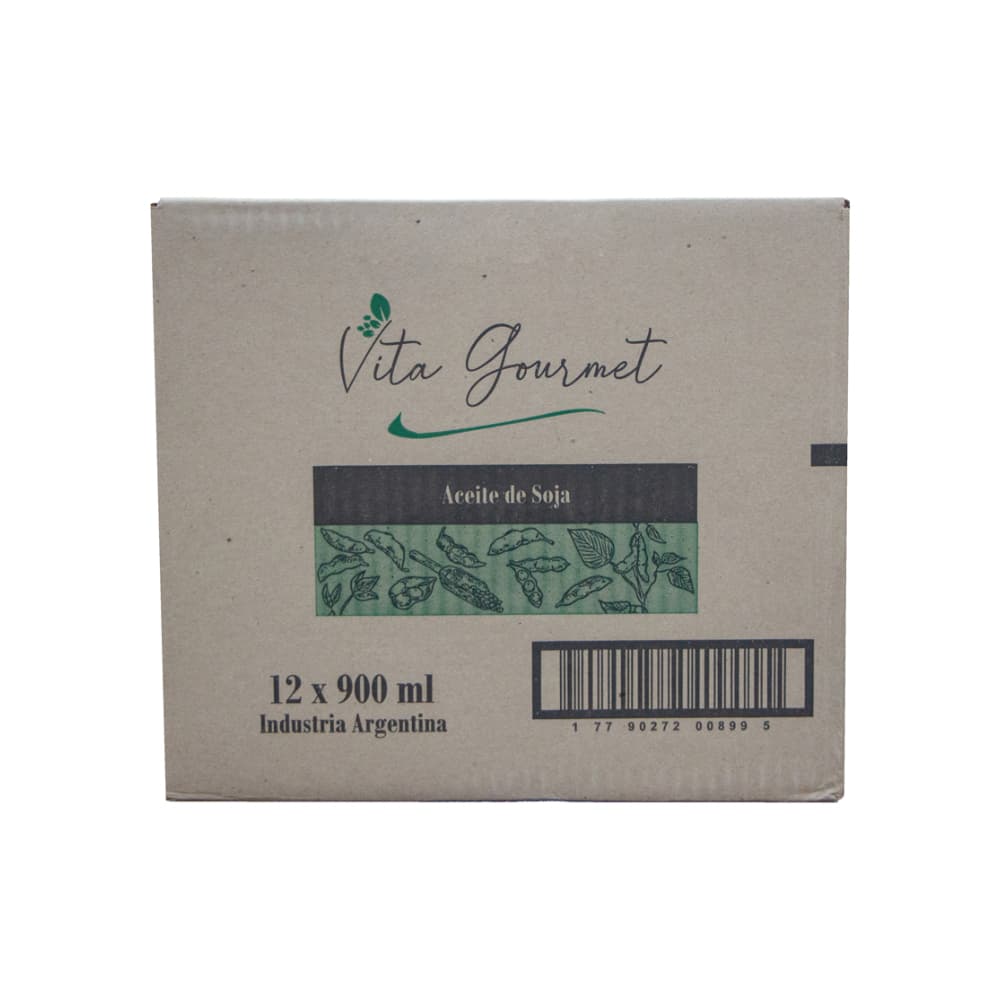 Caja de aceite de soja Vita Gourmet (12 x 900 ml) - Miniatura 3