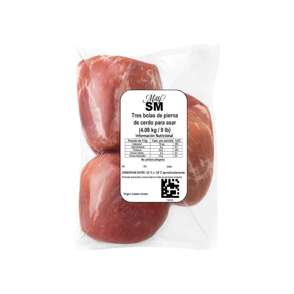 Tres bolas de pierna de cerdo para asar May SM (4.08 kg / 9 lb) - Miniatura 2