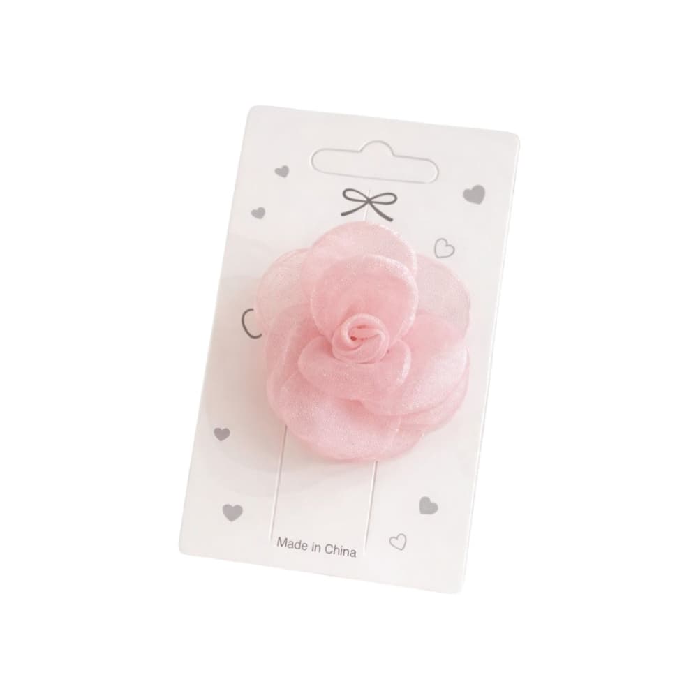 Clip con adorno estilo rosa color rosado pálido Shein - Imagen 1