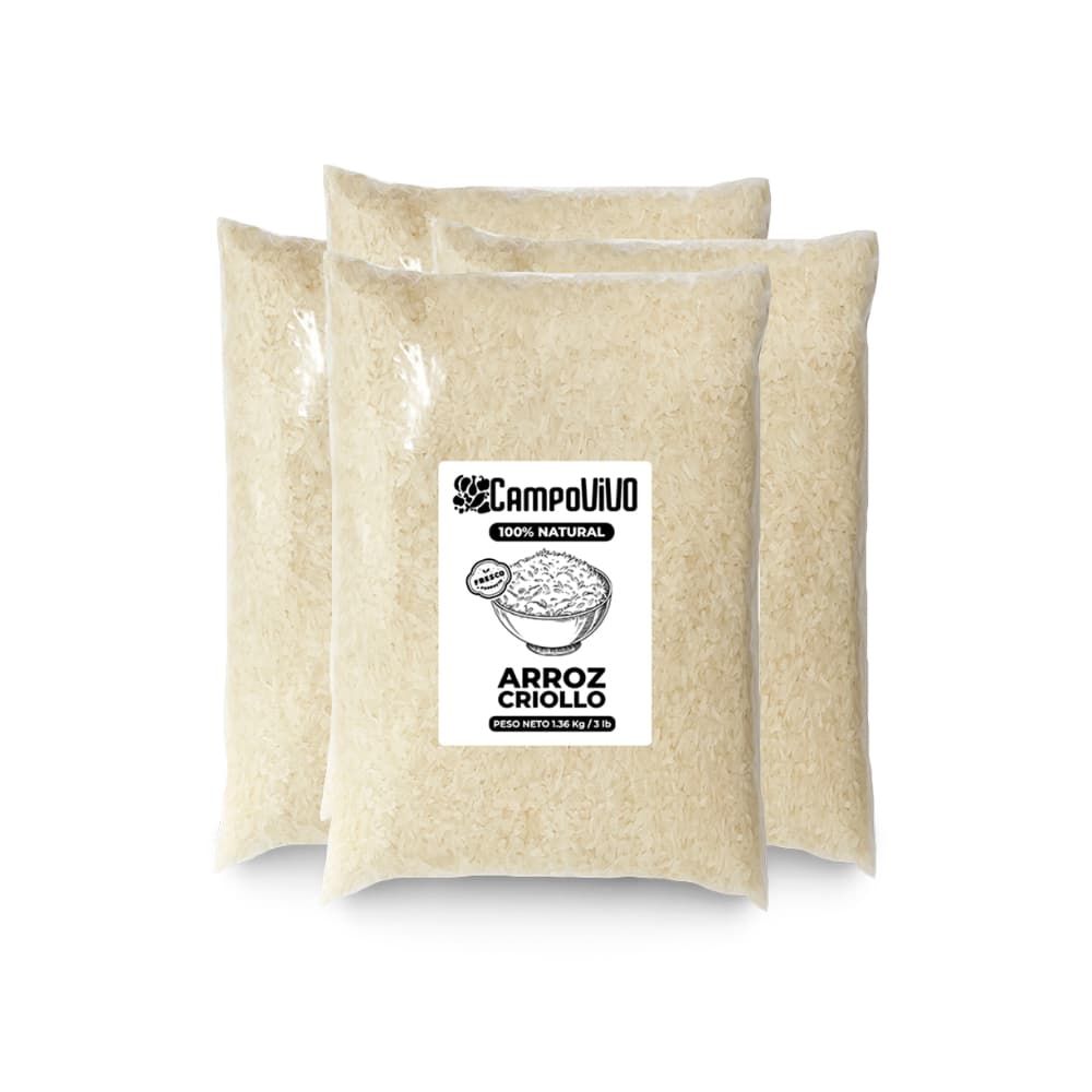 Arroz criollo Campo Vivo (4 x 1.36 kg / 3 lb) - Imagen 1