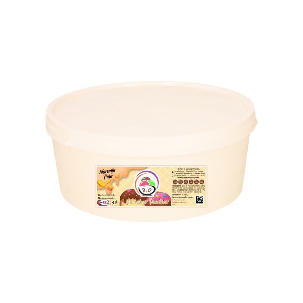 Helado sabor naranja piña R&D (3 L) - Miniatura 1