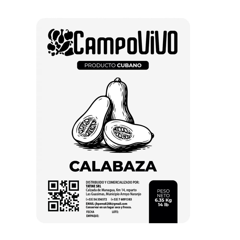 Calabaza Campo Vivo (6.35 kg / 14 lb) - Miniatura 2