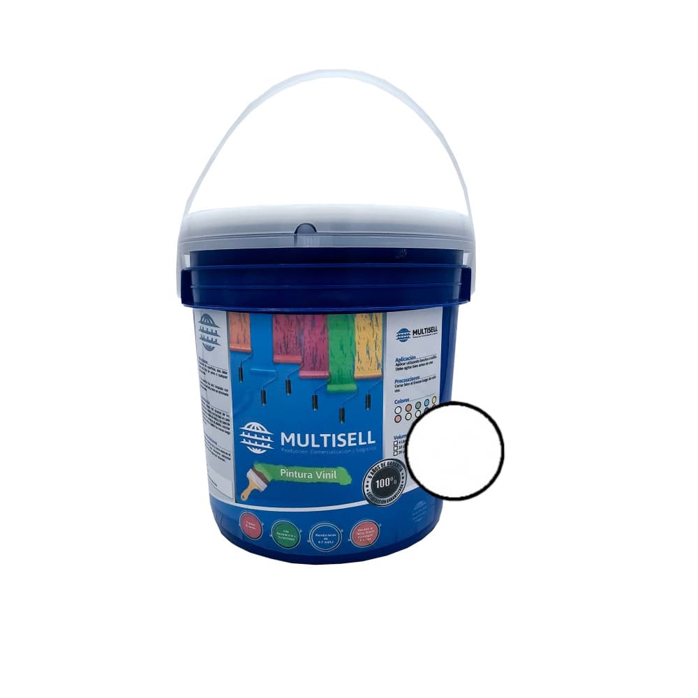 Pintura vinil color blanco Multisell (4 L) - Miniatura 4
