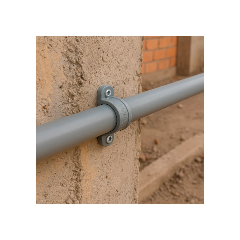 Abrazadera de 2 orificios de 1/2" PVC - Miniatura 3