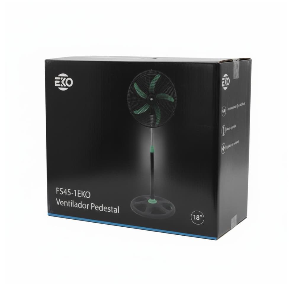 Ventilador de pedestal verde y negro 18" Eko FS45-1EKO - Miniatura 4