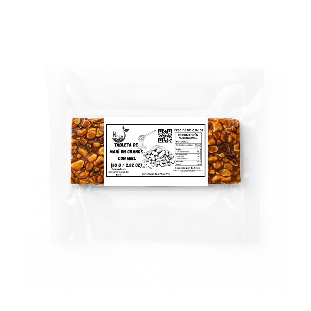 Tableta de maní en grano La Finca (80 g / 2.82 oz) - Miniatura 2
