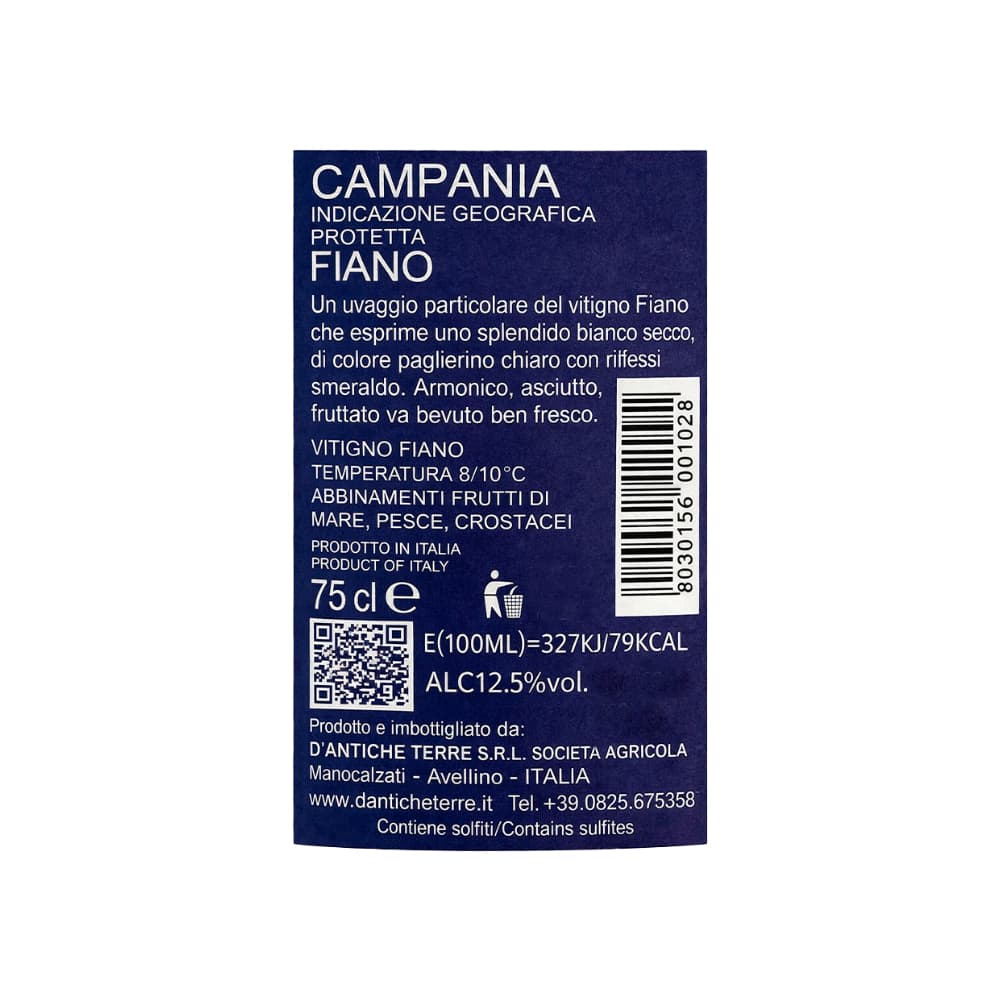 Vino blanco Campania Fiano Eliseo di Serra D’Antiche Terre (750 ml) - Miniatura 3