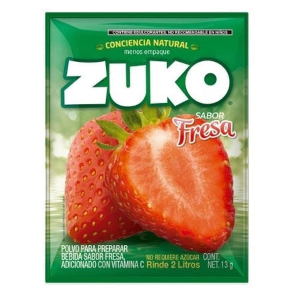 Refresco instantáneo sabor fresa Zuko (13 g / 0.46 oz) - Miniatura 3