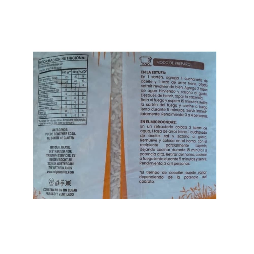 Arroz blanco Tulipán (1 kg / 2.2 lb) - Miniatura 3