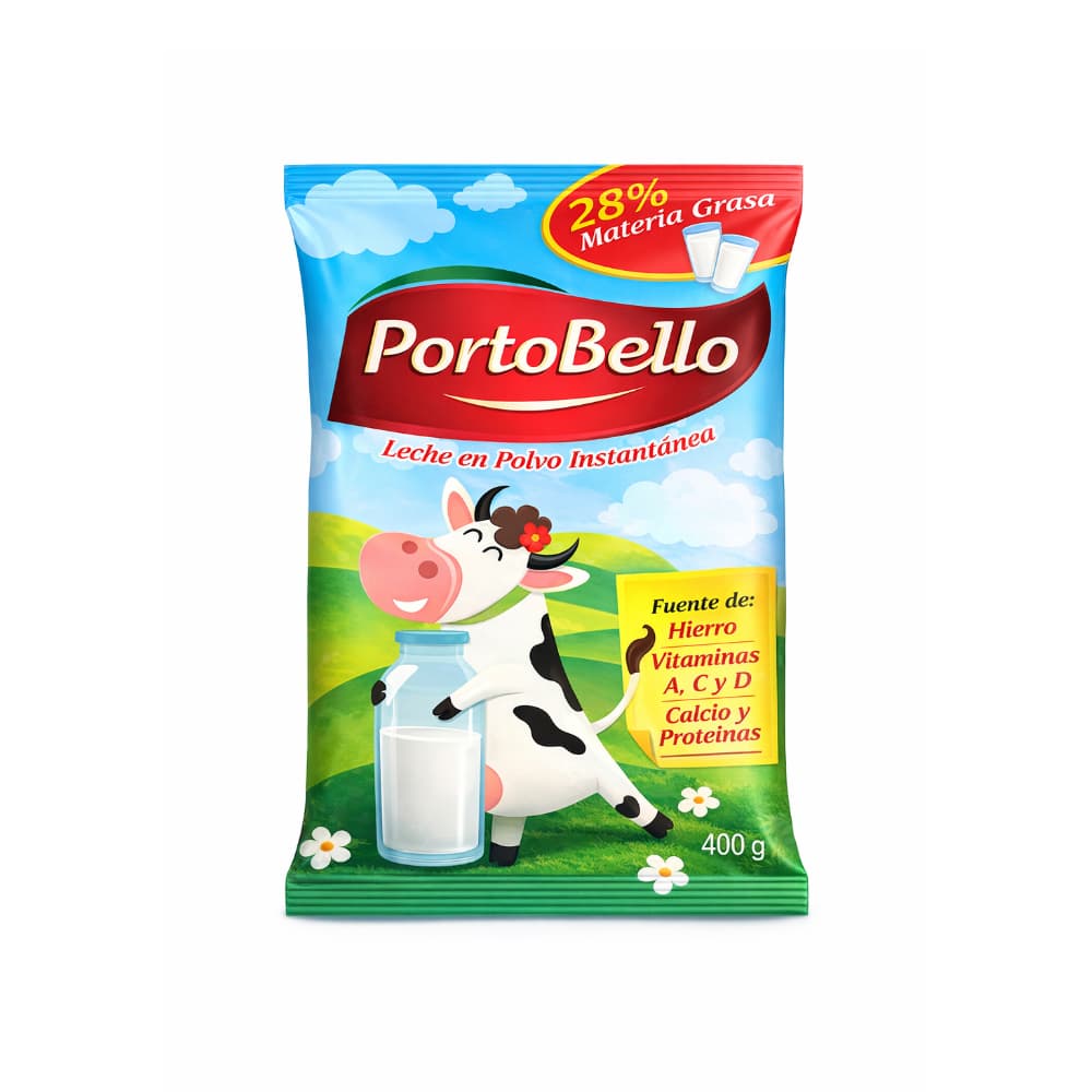 Leche en polvo instantánea con grasa vegetal y multivitaminas Portobello (400 g / 14.10 oz) - Imagen 1